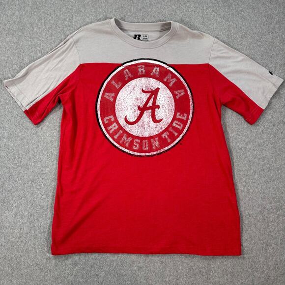 University Of Alabama Crimson Tide Russell Athletic T-Shirt Men's Large - Picture 1 of 8